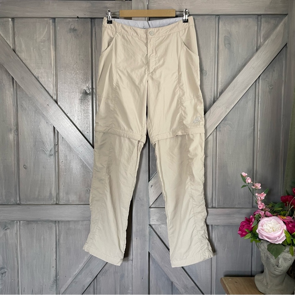 Cloudveil Cream Nylon Hiking Athletic Convertible‎ Pants Women Size 10 horseback